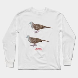 Zebra Dove | Geopelia striata ⚥ Long Sleeve T-Shirt